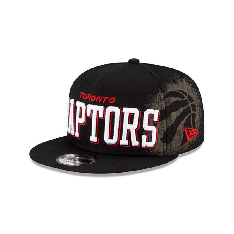 NBA Toronto Raptors Faded 9Fifty Snapback (PJS3035) - Black New Era Caps